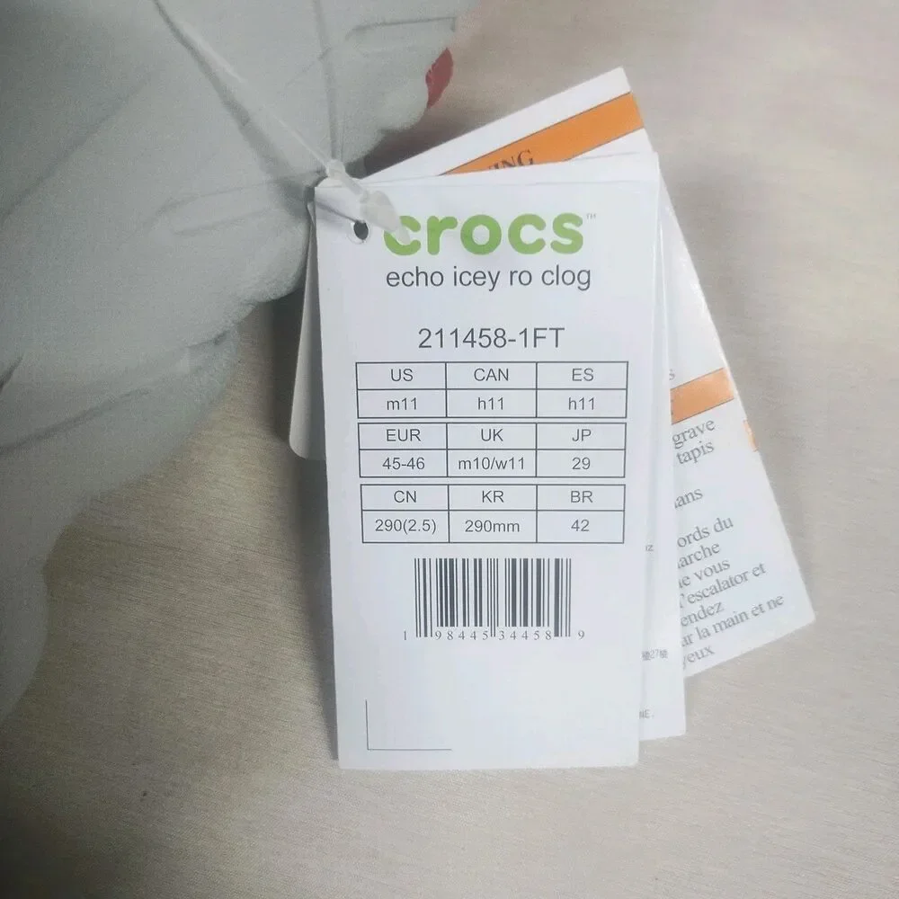NEW CROCS ECHO ICEY RO CLOG 211458 ATMOSPHERE MENS SIZE 11 Runs 11.5